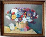 Flowers 1932, oilpainting by Oskar