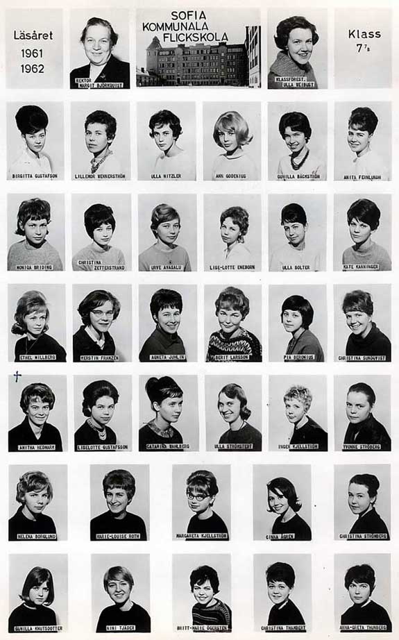 Sofia Kommunla flickskola - class of 1961-61