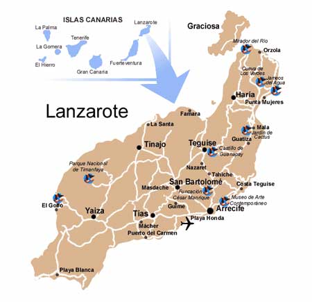 Map of Lanzarote