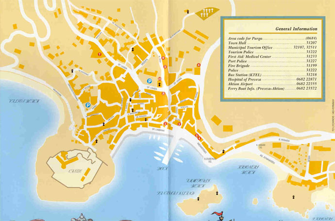 Map of Parga Town