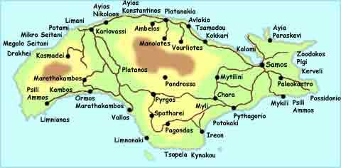 Map of Samos