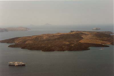 Santorini, the Caldera with the volcano