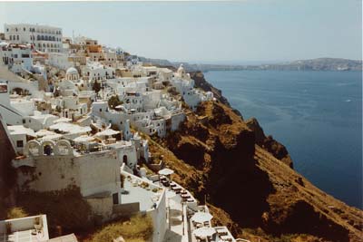 Thew town of Santorini