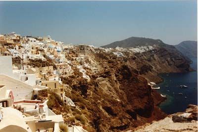 Santorini town