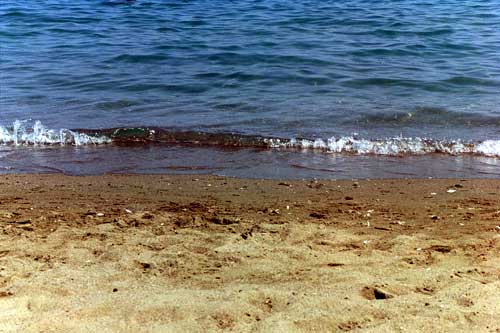 The beach at Megali Ammos