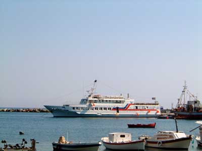 Tourboat at Glossa, Skopelos