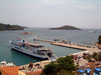 new harbor, skiathos