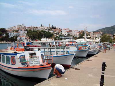 old harbor, skiathos