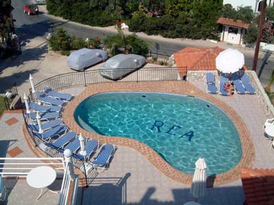 Hotel Rea, the pool at daytime, Skiathos