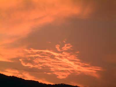 Red sky over Skiathos