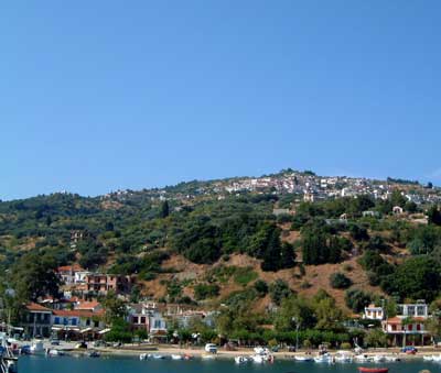 Glossa harbor, Skopelos
