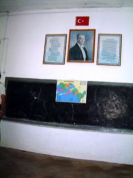 Blackbord at turkish school.
