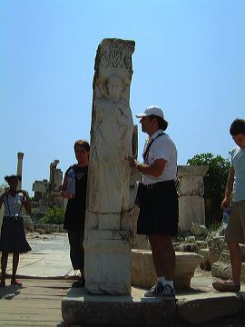 At Efesus. Ali our guide.