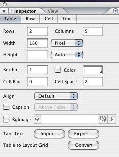 Table Inspector