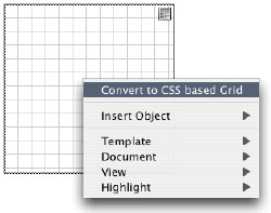 table based grid with flyout